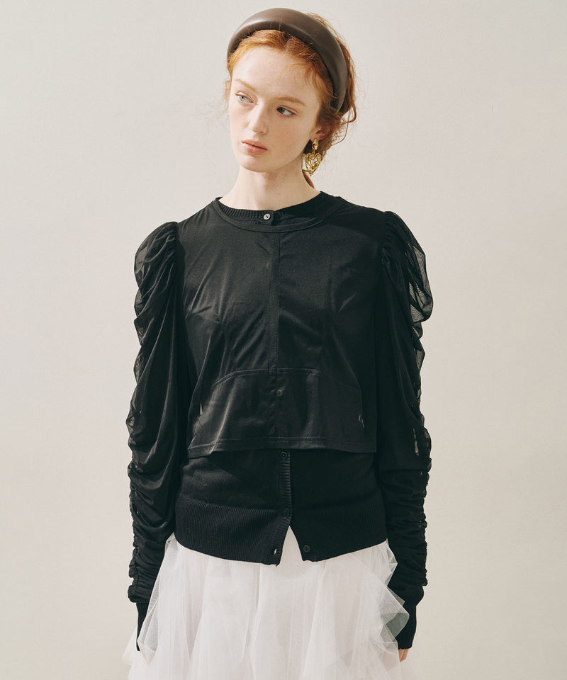【予約10%OFF】【J1U by LA BELLE ETUDE】シアーチュールSETカーディガン