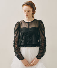 【予約10%OFF】【J1U by LA BELLE ETUDE】シアーチュールSETカーディガン