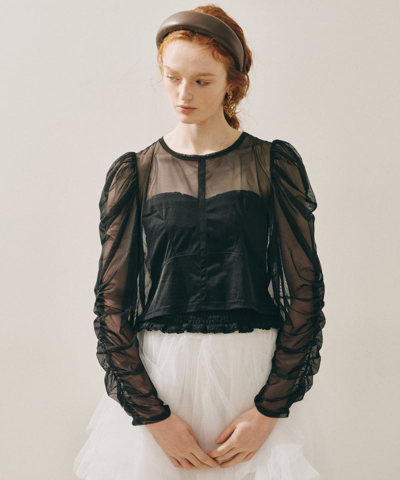 【予約10%OFF】【J1U by LA BELLE ETUDE】シアーチュールSETカーディガン