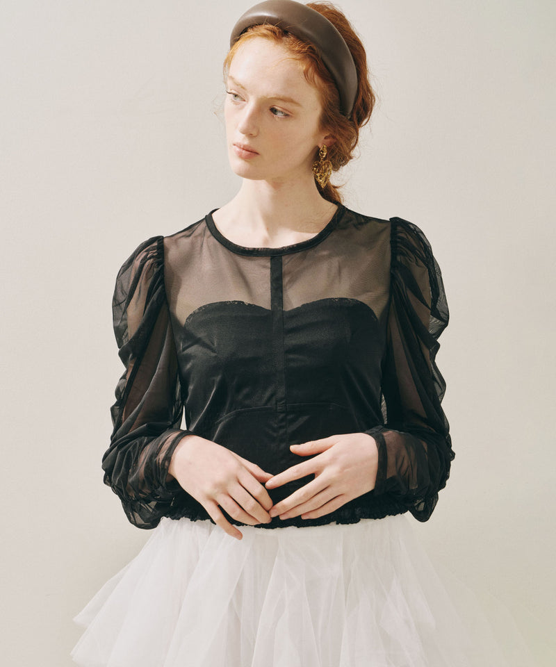 【予約10%OFF】【J1U by LA BELLE ETUDE】シアーチュールSETカーディガン