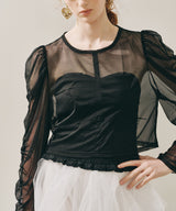 【予約10%OFF】【J1U by LA BELLE ETUDE】シアーチュールSETカーディガン