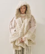【予約10%OFF】【J1U by LA BELLE ETUDE】ムートンライクボンディングフードマフラー