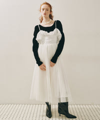 【予約開始待ち】【J1U by LA BELLE ETUDE】ヘムフリルコルセットワンピース