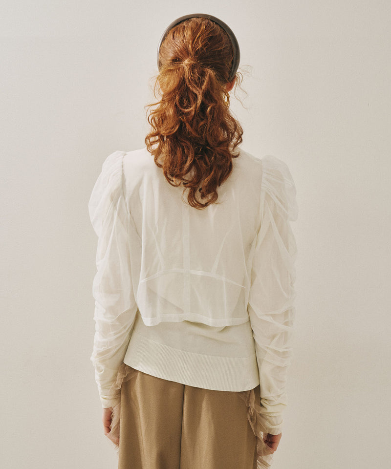【予約10%OFF】【J1U by LA BELLE ETUDE】シアーチュールSETカーディガン