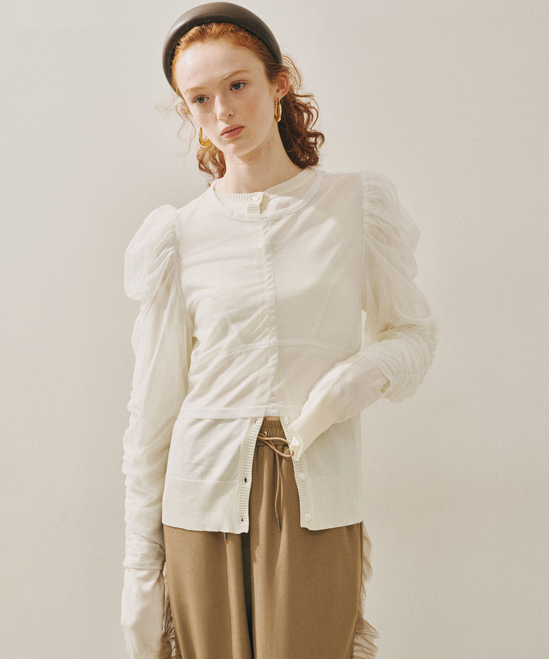 【予約10%OFF】【J1U by LA BELLE ETUDE】シアーチュールSETカーディガン