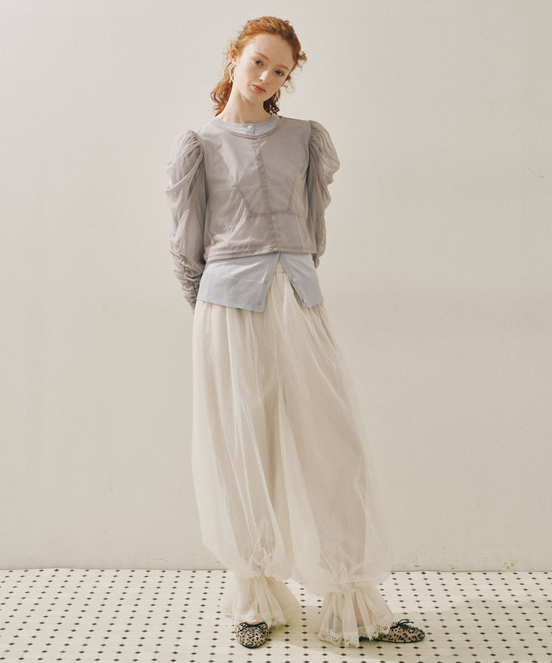 【予約10%OFF】【J1U by LA BELLE ETUDE】シアーチュールSETカーディガン