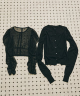 【予約10%OFF】【J1U by LA BELLE ETUDE】シアーチュールSETカーディガン