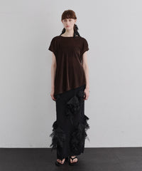 【予約】2wayシアーベロアアシンメトリーTOPS