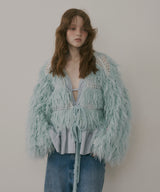 【J1U by LA BELLE ETUDE】2WAYループフェザー×かぎあみニット