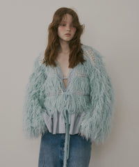 【J1U by LA BELLE ETUDE】2WAYループフェザー×かぎあみニット