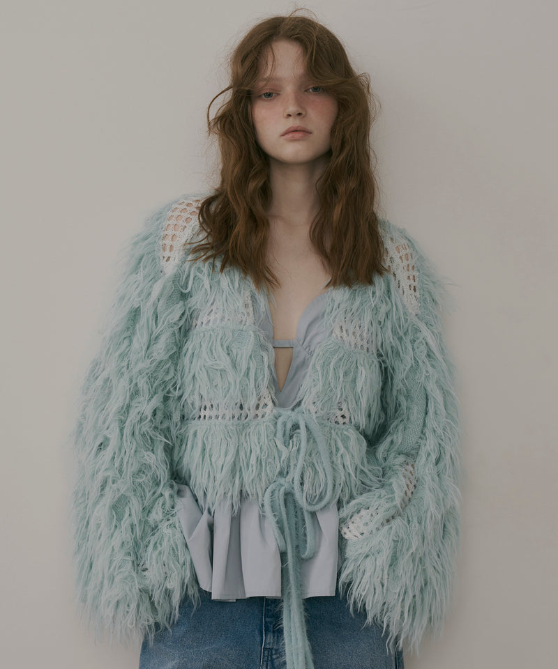 【J1U by LA BELLE ETUDE】2WAYループフェザー×かぎあみニット