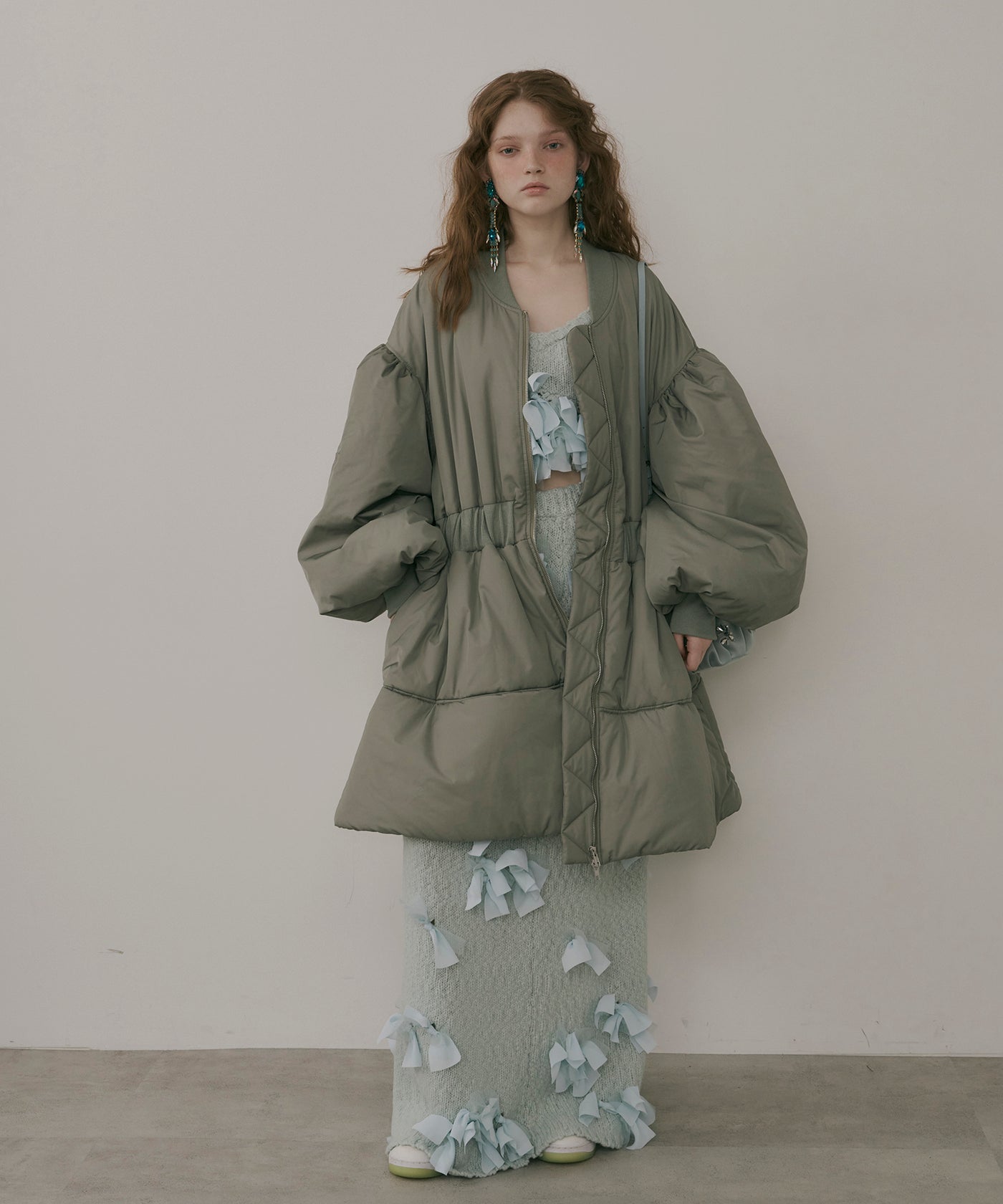 J1U by LA BELLE ETUDE】メニーリボンニットIラインスカート – LA