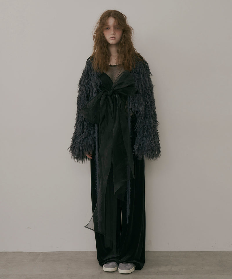 【J1U by LA BELLE ETUDE】2WAYループフェザー×かぎあみニット