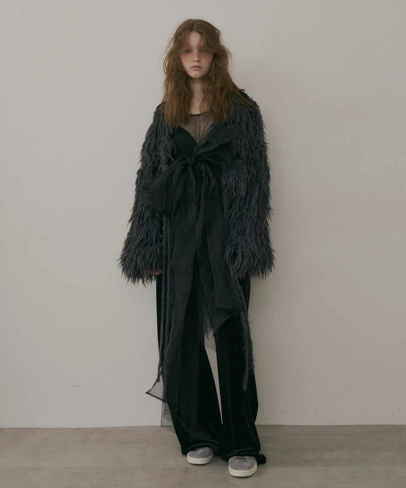 【J1U by LA BELLE ETUDE】2WAYループフェザー×かぎあみニット