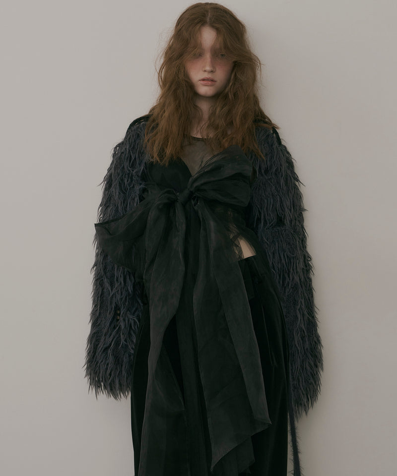 【J1U by LA BELLE ETUDE】2WAYループフェザー×かぎあみニット