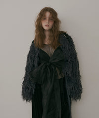 【J1U by LA BELLE ETUDE】2WAYループフェザー×かぎあみニット