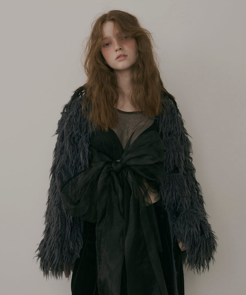 【J1U by LA BELLE ETUDE】2WAYループフェザー×かぎあみニット