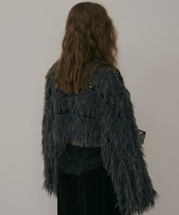 【J1U by LA BELLE ETUDE】2WAYループフェザー×かぎあみニット