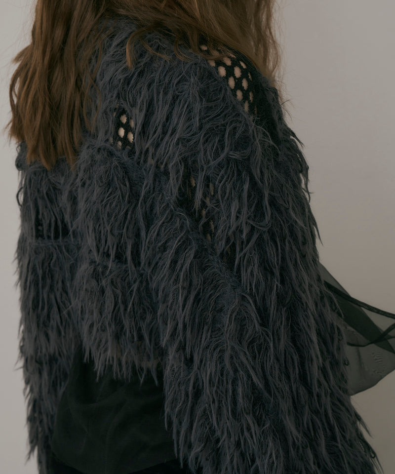 【J1U by LA BELLE ETUDE】2WAYループフェザー×かぎあみニット