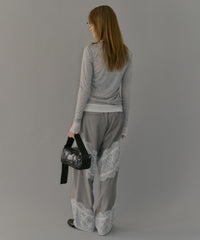 【yae】Lace design slacks / レースデザインスラックス