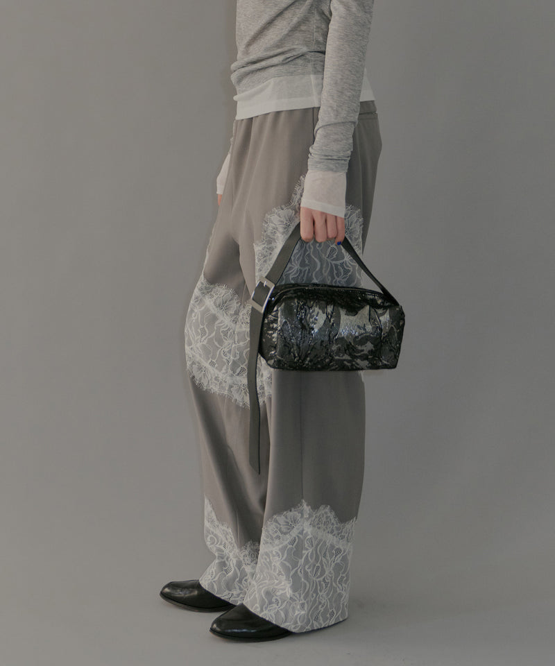【yae】Lace design slacks / レースデザインスラックス