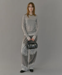 【yae】Lace design slacks / レースデザインスラックス