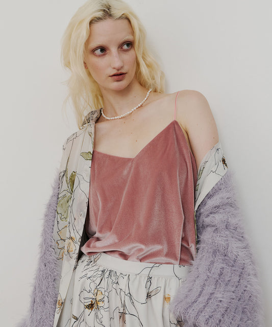 ベロアAラインキャミ