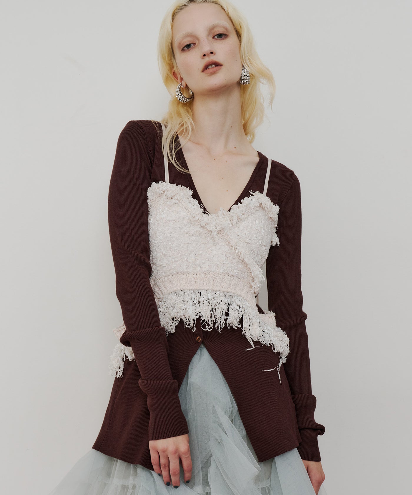 LA BELLE ETUDE ラベルエチュード　MIXニットツイードビスチェ LA BELLE ETUDE（ラベルエチュード）の「MIXニットツイード