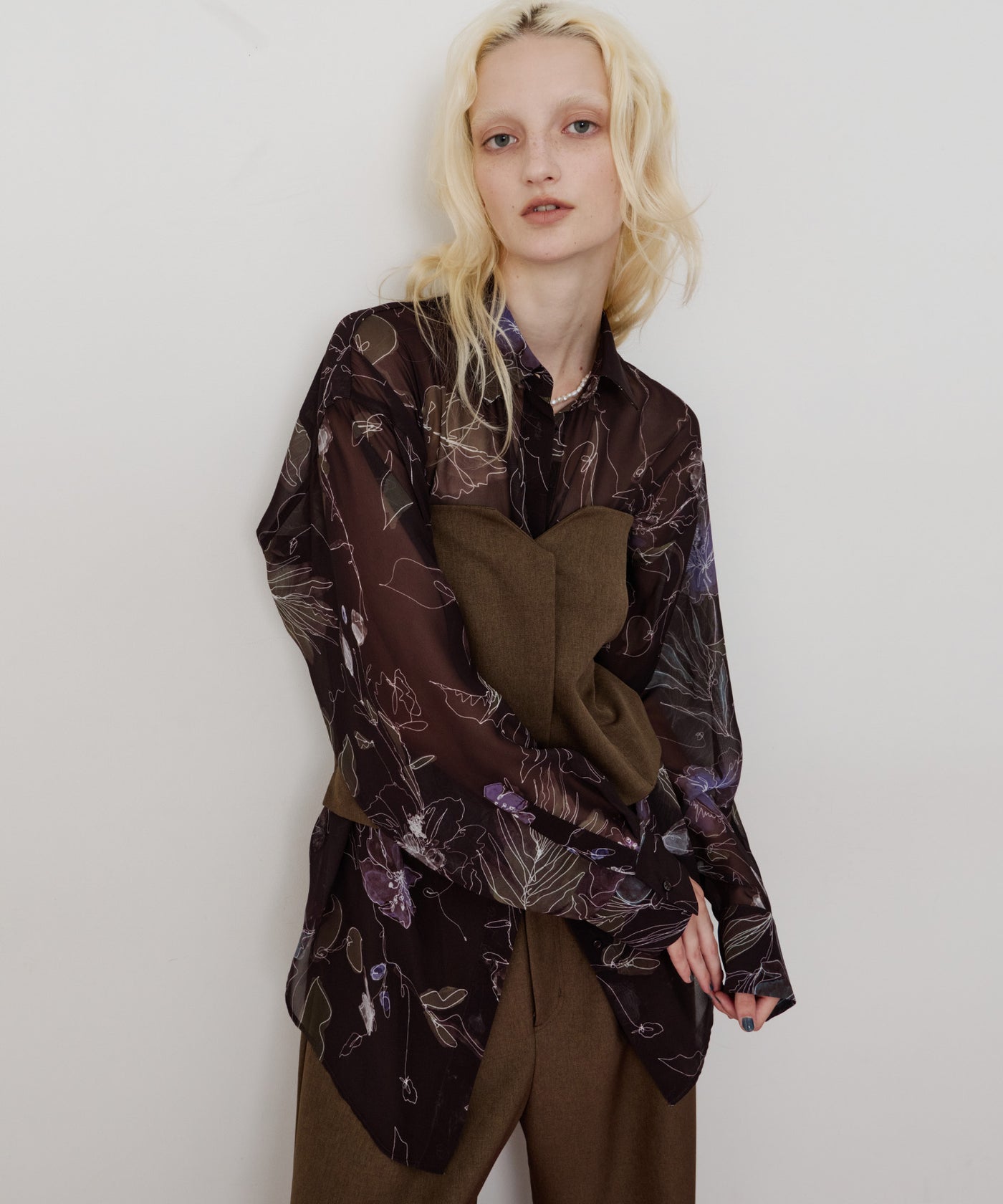 フラワープリント ポンチョ 一部カラー予約】【REVIVAL】オリジナルvintageフラワープリント