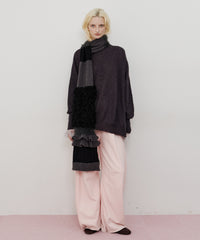 アシンメトリースリットニット