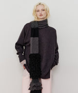 アシンメトリースリットニット