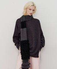 アシンメトリースリットニット