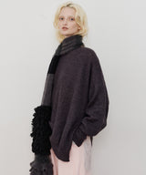 アシンメトリースリットニット