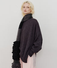 アシンメトリースリットニット