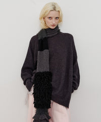 アシンメトリースリットニット