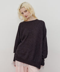 アシンメトリースリットニット