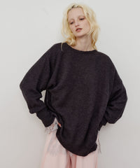 アシンメトリースリットニット