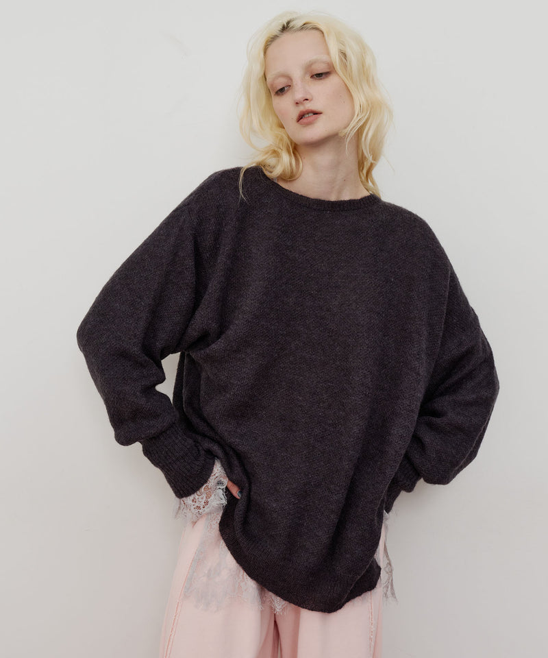 アシンメトリースリットニット