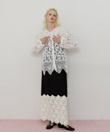 総レースBIGモチーフレース衿ブラウス　