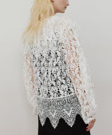 総レースBIGモチーフレース衿ブラウス　