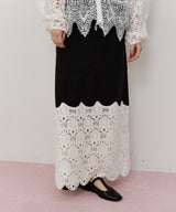 【TEN by LA BELLE ETUDE】Crochet long knit skirt