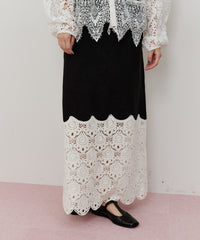【TEN by LA BELLE ETUDE】Crochet long knit skirt