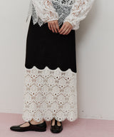 【TEN by LA BELLE ETUDE】Crochet long knit skirt