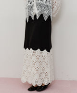 【TEN by LA BELLE ETUDE】Crochet long knit skirt