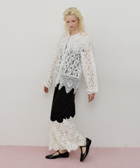 【TEN by LA BELLE ETUDE】Crochet long knit skirt