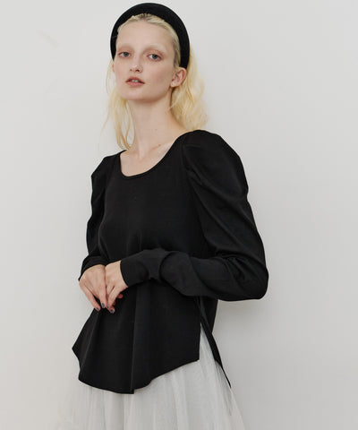 【再入荷予約】ギャザーパフロングスリーブカットソー