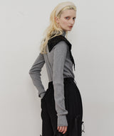 【予約10%OFF】ハイネックリブ長袖ニット