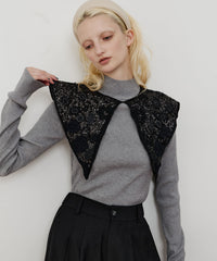 【予約10%OFF】ハイネックリブ長袖ニット