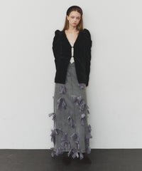 【J1U by LA BELLE ETUDE】many ribbon denim skirt