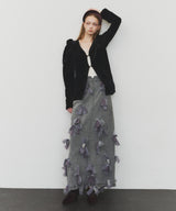 【J1U by LA BELLE ETUDE】many ribbon denim skirt